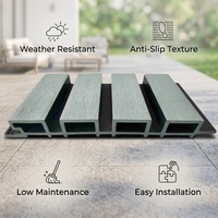 Planche de terrasse en WPC moderne, revêtement composite imperméable pour jardin, décoration extérieure de la maison