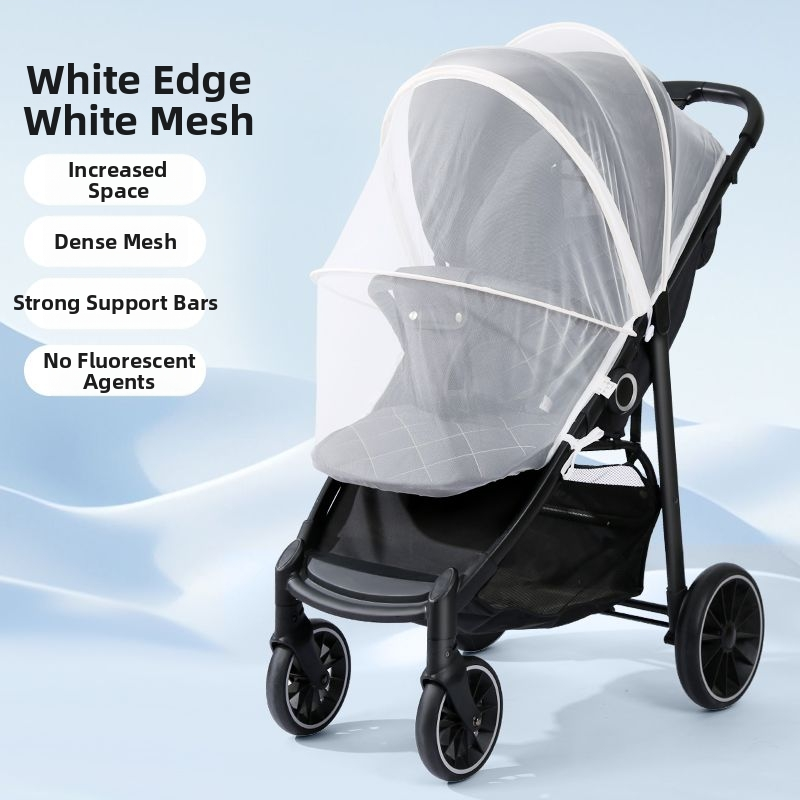 Borde blanco, malla blanca [malla con doble cremallera de seguridad]