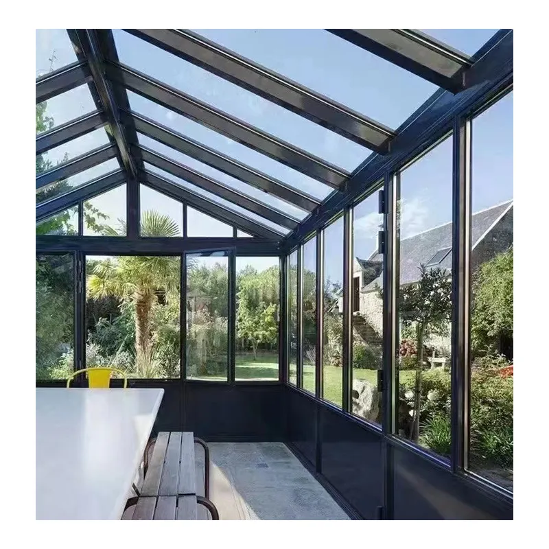 Alüminyum çatı cam çatı aydınlatması pencere üst açık alüminyum ışıklık çift camlı modüler Sunroom su geçirmez Sunroom