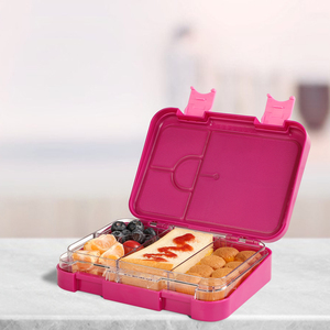 Boîte de rangement en plastique pour enfants, sans BPA, compatible micro-ondes, 6 compartiments, pour boîte à lunch bento - Product Image 5