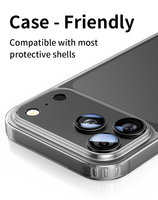 Protecteur d'écran en verre trempé de qualité AAA 9H pour objectif d'appareil photo 17 Max Revêtement AR/AF ultra-mince de 0.13mm