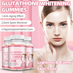 Gummies blanchissantes au glutathion DUOZI avec collagène et peptides, 60 unités, pour adultes, éclaircissement de la peau, anti-taches brunes, supplément anti-âge - Product Image 1