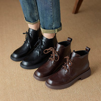 Sepatu Bot Pendek Wanita Berujung Runcing Warna Solid Kulit Sapi Lapisan Kulit Domba Penutup Ritsleting