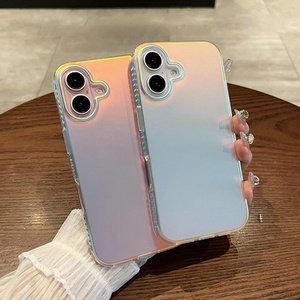 เคสโทรศัพท์ไฮบริดสำหรับ iPhone 16 PRO MAX TPU PC 2 in 1เคสโทรศัพท์ลายโฮโลแกรมไฮบริดเปลี่ยนสีกันกระแทก - Product Image 1