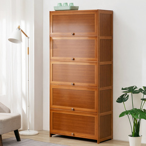 Estantería para el hogar, librero de pie, armario de almacenamiento con puertas, mueble de rejilla de varias capas para sala de estar - Product Image 2
