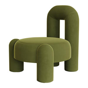 Single <b>Sofa</b> Chair Velvet Lounge Chair Modern Minimalist Design For Living Room <b>Bedroom</b> Balcony Use Soft Upholstery - Product Image 5