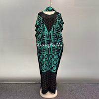 Nouvelle Robe Bubu Ethnique Grande Taille Style 2025 pour Femme, Imprimé Diamant Africain, Coton Ample Respirant Printemps/Automne/Été