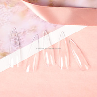 Pointes d'ongles en forme de ballerine extra-longue et souple Gel-X XXL Pointes d'ongles pré-sablées Pointes d'ongles en gel complet