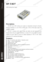 Alimentation à découpage 180W 48Vdc/3.75A 90-264Vac UL508 FCC pour unités radio distancées et infrastructures réseau Hynapower HP-T4837