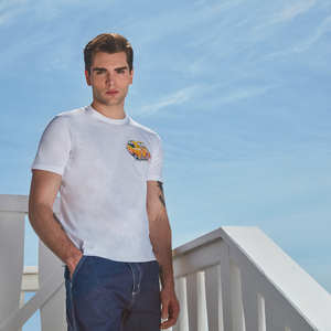 เสื้อยืดแขนสั้นสีฟ้าสำหรับผู้ชาย,เสื้อผ้าผู้ชายสำหรับสวมใส่ในฤดูร้อน - Product Image 6