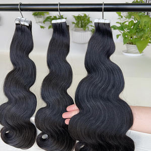 הסיטונאי 12a כיתה שיער הודי גולמי שיער חלקה הרחבות עור בלתי נראה חלקה הרחבות דה cheveux סרט בהרחבות שיער אנושי - Product Image 4