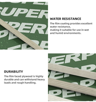 Offre Spéciale : Matériaux de Construction Modernes en PVC, Contreplaqué Filmé Vert 4x8 18mm, Noyau en Pin et Peuplier, Classe E1 (Faible Teneur en Formaldéhyde)