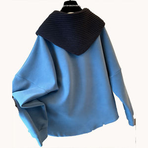 Plus Size Soft <b>Knit</b> <b>Shawl</b> Crew Neck Pullover Fleece-Lined Sweatshirt Loose Casual Women's Sweatshirt Cotton Hoodies Wholesale - Product Image 1