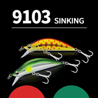 Nouvelle conception de leurre japonais Mini Minnow 50MM 4.5g, leurres durs submergés pour la pêche au bar et à la truite en rivière, lac et ruisseau