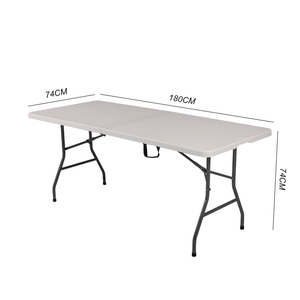 Hot Sales <b>Outdoor</b> Garden Furniture 180 6FT Party Portable Folding Dining Lightweight <b>Plastic</b> Camping Picnic <b>Table</b> for Events SN- - Product Image 1