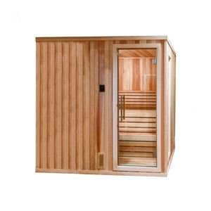 Salle de <span class=keywords><strong>sauna</strong></span> traditionnelle pour la maison, cabine de <span class=keywords><strong>sauna</strong></span> intérieure en bois massif avec porte en verre - Product Image 1