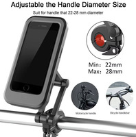 Support de Téléphone Portable Étanche ABS Ajustable à 360 Degrés, Hauteur Réglable, Pliable avec Pince Flexible pour Extérieur