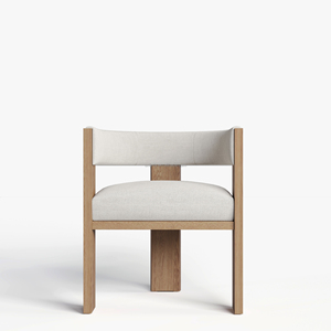 FERLY Sedia da Pranzo Moderna Classica con Schienale a Botte e Base a Treppiede <span class=keywords><strong>in</strong></span> <span class=keywords><strong>Legno</strong></span> di Quercia Massiccio, <span class=keywords><strong>Seduta</strong></span> Artigianale - Product Image 1