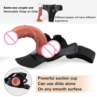 Gode portable masturbation féminine produits de sexe adulte simulation gode ceinture gode harnais réaliste vibrant
