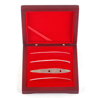 Cajas de Madera MDF en Blanco con Logotipo Estampado en Oro Personalizado, Cajas de Madera de Lujo para Monedas y Medallas, Embalaje de Cajas de Madera para Regalos