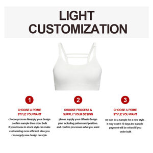 Activewear Workout Top Custom Logo <b>Bra</b> Slim Fit <b>Stretch</b> Yoga <b>Bra</b> Comfortable Breathable Women's Sport Athletic Sports <b>Bra</b> - Product Image 2