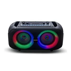 Doppio altoparlante da 6.5 pollici altoparlante portatile Bluetooth party DJ con microfono altoparlante Karaoke con tracolla