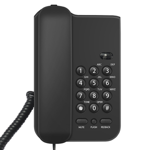 Mini téléphone <span class=keywords><strong>fixe</strong></span> de bureau avec fonction silencieux, flash et recomposition, téléphone mural pour la maison, l'hôtel et le bureau - Product Image 1