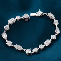 Bracelet en diamant sur mesure 18 carats, taille fantaisie, entièrement serti de diamants ; Diamants de couleur D, qualité VVS, haute qualité, vente directe d'usine.