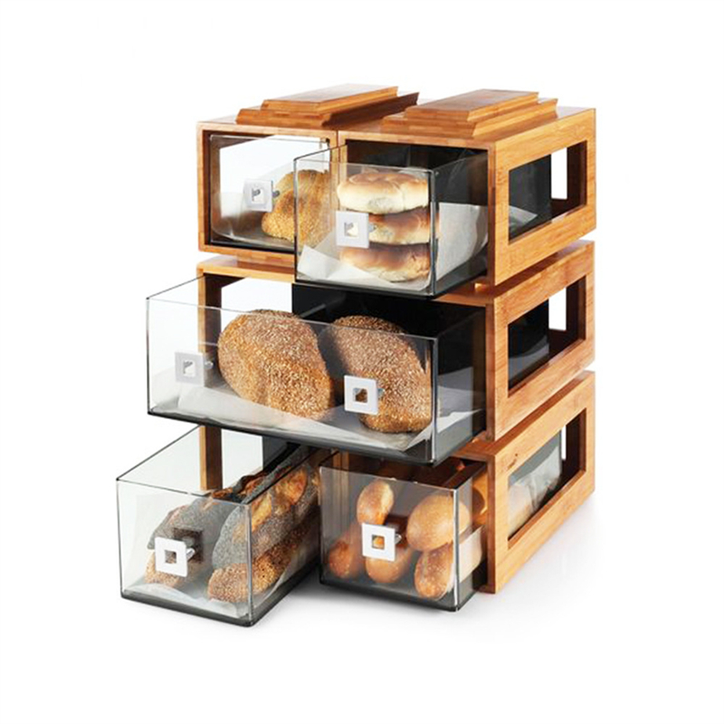 Breite Bckerei-Vitrine aus Bambus mit Transparenter Acryl-Brot- und  Kuchenbox Stapelbare Ausstellungsbox fr Bckereien| Alibaba.com