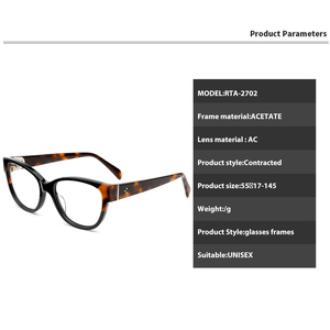 Thiết kế sang trọng Acetate khung Quang Thương hiệu chống ánh sáng màu xanh kính dành cho phụ nữ phân cực Acrylic đầy màu sắc gọng kính - Product Image 5