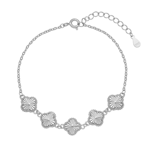 <span class=keywords><strong>Collana</strong></span> in <span class=keywords><strong>Argento</strong></span> S925 SPJ per Donne, Stile Classico, Placcata in Rodio, Ciondolo a Forma di <span class=keywords><strong>Quadrifoglio</strong></span> con 6 Fiori Portafortuna - Product Image 4