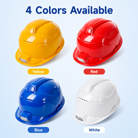 Casque de sécurité ventilé Dolnesrn avec éclairage LED rechargeable, en ABS, sans fentes, 4 points de suspension, modèle de construction AQM