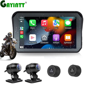 GAYINTT5インチモーターサイクルCarplayDVRダッシュカム1080P防水カメラディスプレイポータブルGPSナビゲーションワイヤレスAndroid Auto - Product Image 1