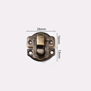 Petite boucle de fer à fermoir pour boîtes en bois, cadeaux, thé, montres – Bronze, Jaune, Argent – Quincaillerie durable de style traditionnel - Product Image 2