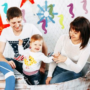 12 pièces 3.5 \ "ornements de Noël sur le thème de la plage côtière <span class=keywords><strong>hippocampe</strong></span> avec corde en 6 couleurs ensemble de décorations de Noël - Product Image 5