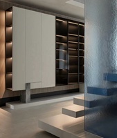 VIKO 2023 Moderne Intérieur Maison Marbre Boîte Escalier Suspendu Verre Bleu Escalier Flottant