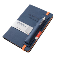Cuaderno de Tapa Dura de Cuero PU A5 al por Mayor, Diario Negro con Logotipo Personalizado, 80 Hojas, Regalo para Oficina, Escuela, Negocios, OEM, ODM