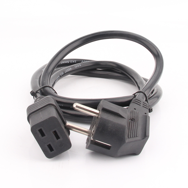 European Regulation Server PDU Power Cord UPS Extension Cord European Standard to C19 Plug Transfer Wiring European Power Cord