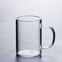 Tasse à paroi simple en verre borosilicate et porcelaine fine Helloglassware, design six couleurs, portable, moderne et simple, pour café, thé, lait, eau