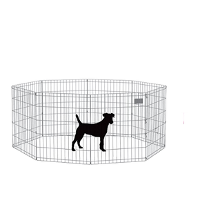 Valla de malla de hierro para perros, jaula de metal plegable para mascotas con cierre de gran espacio a presión para cachorros de botón pequeños y medianos, casas intercambiables - Product Image 4