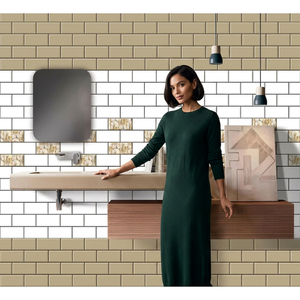 Carreaux muraux numériques en céramique brillante Vistaar Indian Brand Firebrick, résistants à l'usure et imperméables pour extérieur, salle de bain et couloir, dimensions 12x18 pouces - Product Image 1