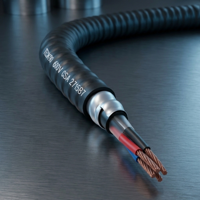 Canadian Standard TECK90 XLPE Armored Cable IP54 Waterproof for Industrial Direct Burial Hazardous Locations Power Wiring