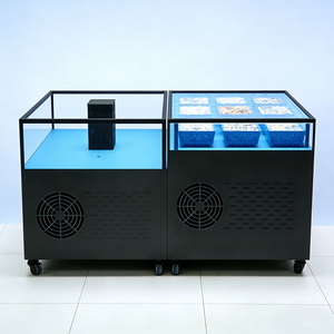 Vasca per Frutti di Mare in Acciaio Inox da Tavolo Ruibit: Acquario Multizona con Refrigeratore per Molluschi e <span class=keywords><strong>Pesci</strong></span> Vivi in Hotel e Ristoranti - Product Image 2