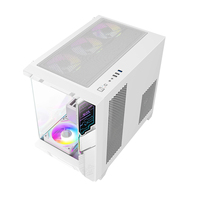 Ruix Aerospace Mini Customization RGB LOGO Display Full View Mid Tower Lovingcool Black Computer Cases Gaming Towers PC Cabinet