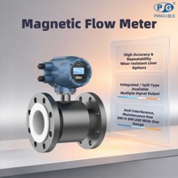 RS485 4-20mA Flowmeter Elektromagnetik Industri yang Dapat Disesuaikan untuk Air/Cairan, Tahan Ledakan, OEM, Akurasi 0.5%, Flange Karbon