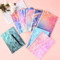 Carnet personnalisé imprimé avec pages vierges, livre d'autocollants, carnet à spirale, couverture rigide avec sangle, livre d'autocollants