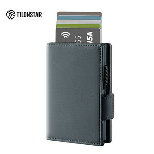 TVC317 prix d'usine <span class=keywords><strong>porte</strong></span>-cartes de crédit en cuir à deux volets pour Airtag Cover Pop up Wallet Men Card Holder - Product Image 1