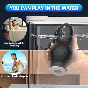 Onderwater speelgoed automatisch 7 frequenties roterende vibratie inhalatie orale seks mannelijke zuigende masturbatie speelgoed vliegtuig cup - Product Image 6