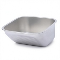 Évier de cuisine en acier inoxydable avec planche à laver, évier utilitaire pour buanderie, lavabo simple pour balcon/chambre