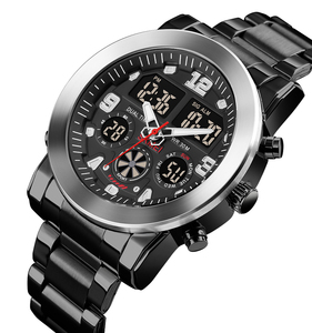 Skmei 1642 trois fois hommes grand cadran montre analogique et numérique à quartz en acier inoxydable montres - Product Image 3